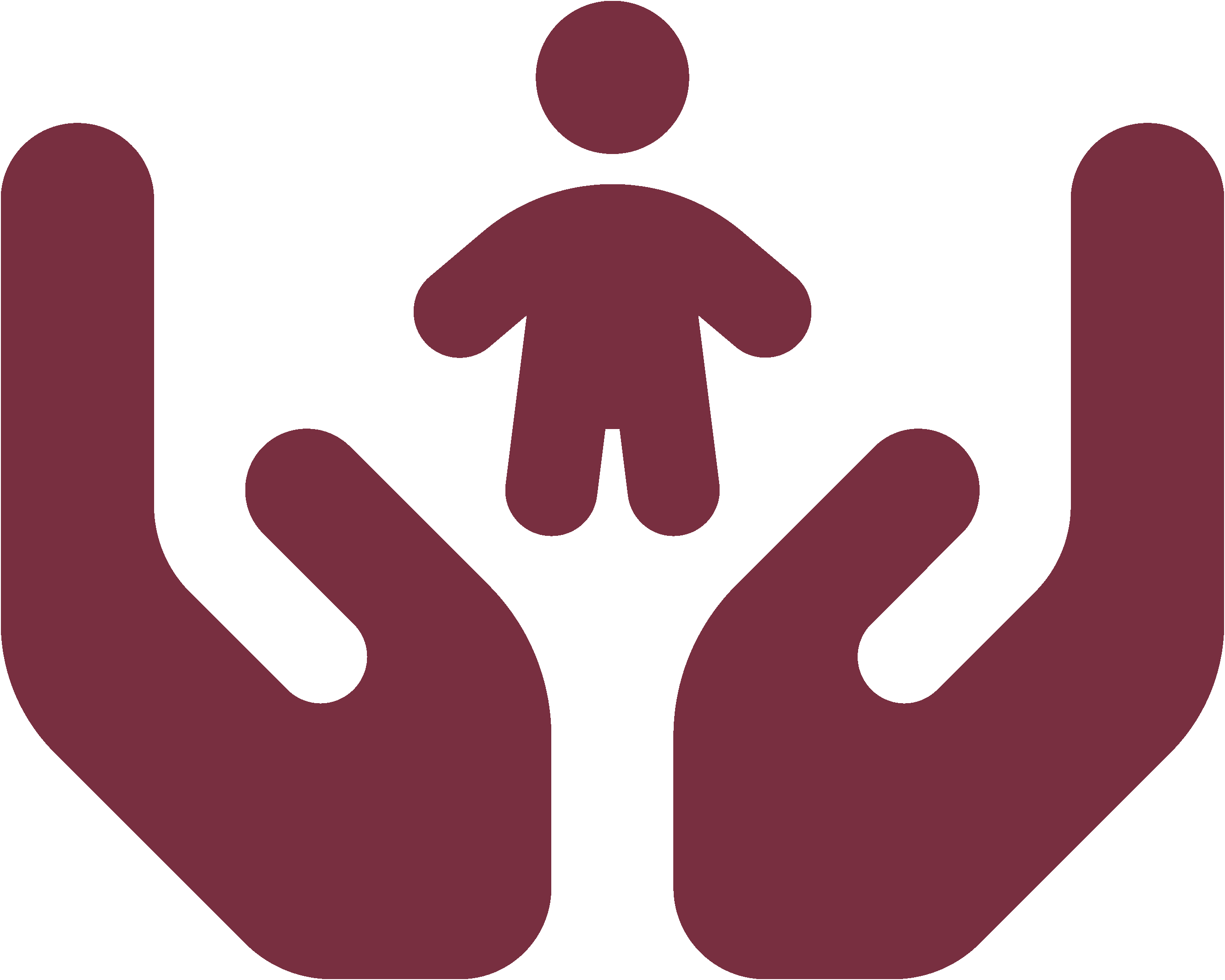 Icon of hands holding a child